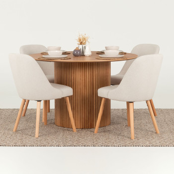 Malmo Round Dining Table - W120, Natural