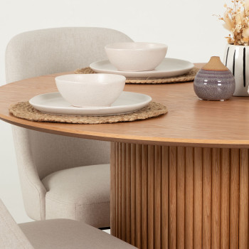 Malmo Round Dining Table - W120, Natural