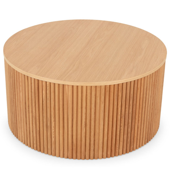 Malmo Round Coffee Table - W80, Natural