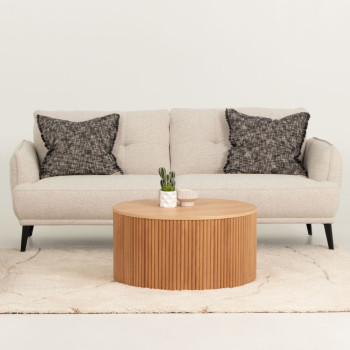 Malmo Round Coffee Table - W80, Natural