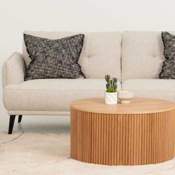 Malmo Round Coffee Table - W80, Natural