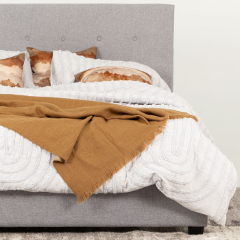 Dallas Double Bed Frame, Light Grey