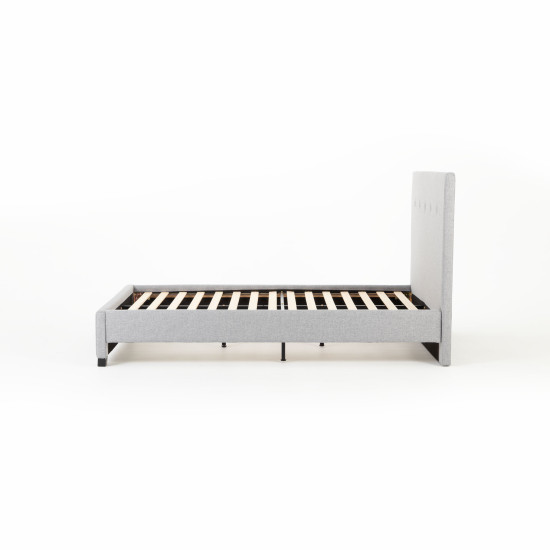 Dallas Double Bed Frame, Light Grey