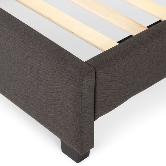 Dallas King Single Bed Frame, Jet