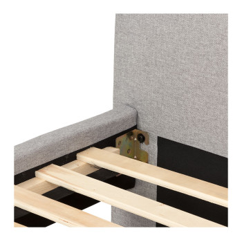 Dallas King Single Bed Frame, Light Grey