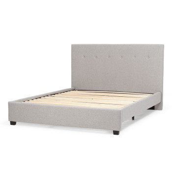 Dallas King Single Bed Frame, Light Grey