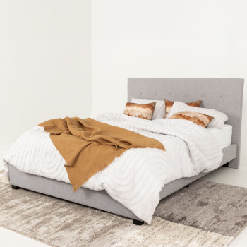 Dallas Queen Bed Frame, Light Grey
