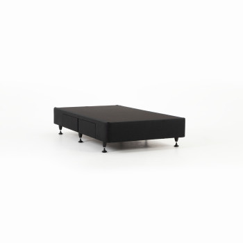 Doze 2 Drawer Left Hand Facing Mattress Base - King Single, Black
