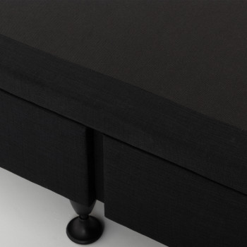 Doze 2 Drawer Left Hand Facing Mattress Base - King Single, Black