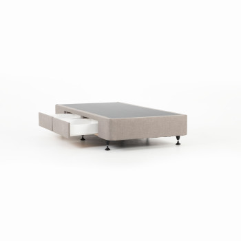 Doze 2 Drawer Left Hand Facing Mattress Base - King Single, Grey