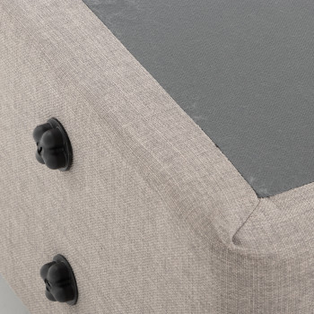 Doze 2 Drawer Left Hand Facing Mattress Base - King Single, Grey