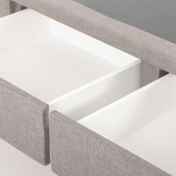 Doze 2 Drawer Left Hand Facing Mattress Base - Single, Grey