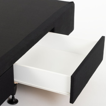 Doze 2 Drawer Right Hand Facing Mattress Base - King Single, Black