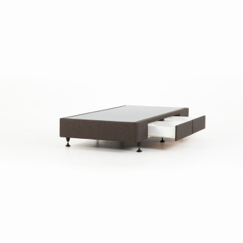Doze 2 Drawer Right Hand Facing Mattress Base - Single, Charcoal