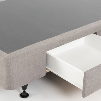 Doze 2 Drawer Right Hand Facing Mattress Base - Single, Grey