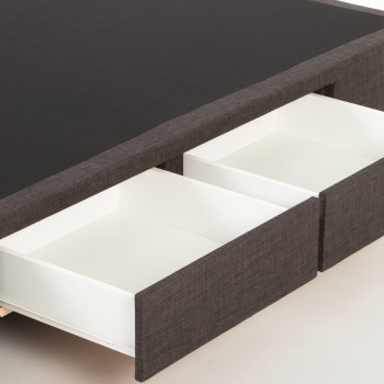 Doze 4 Drawer Mattress Base - Double, Charcoal