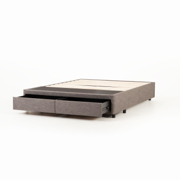 Kitset Draw 2 Drawer Mattress Base - Queen, Dark Grey