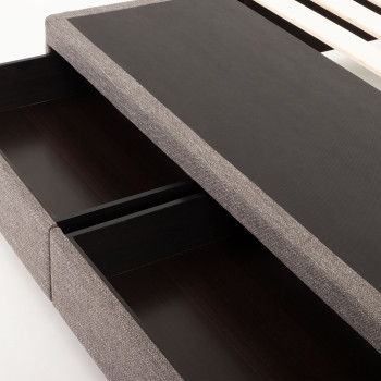 Kitset Draw 2 Drawer Mattress Base - Queen, Dark Grey