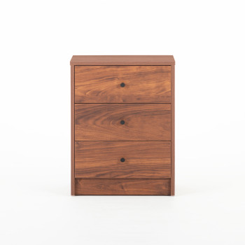Elliot 3 Drawer Bedside, Walnut