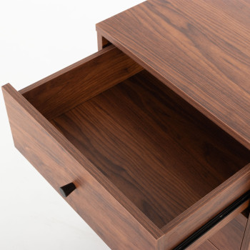 Elliot 3 Drawer Bedside, Walnut