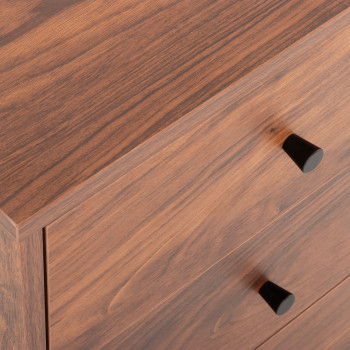 Elliot 3 Drawer Bedside, Walnut