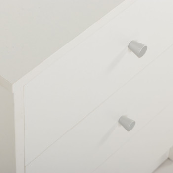 Elliot 3 Drawer Bedside, White