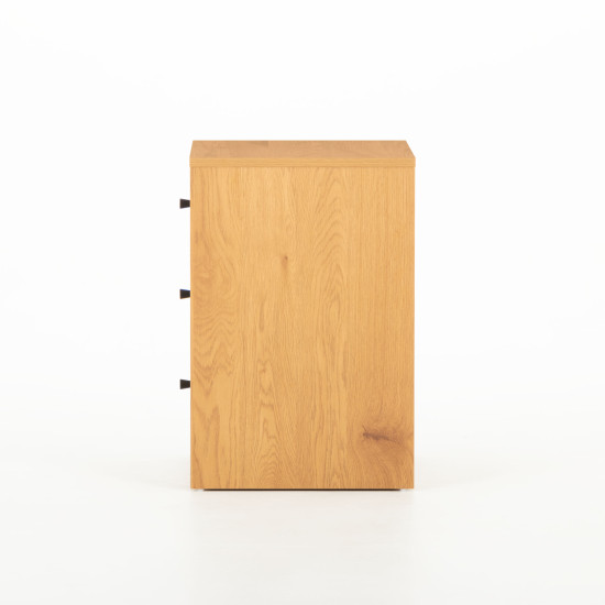 Elliot 3 Drawer Bedside, Wild Oak