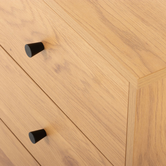 Elliot 3 Drawer Bedside, Wild Oak