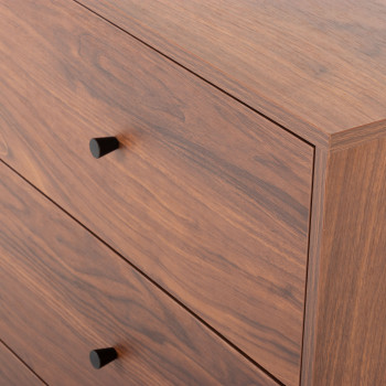 Elliot 4 Drawer Lowboy, Walnut
