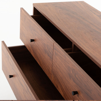 Elliot 4 Drawer Lowboy, Walnut