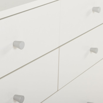 Elliot 4 Drawer Lowboy, White