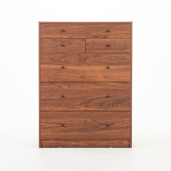 Elliot 7 Drawer Tallboy, Walnut