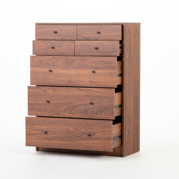 Elliot 7 Drawer Tallboy, Walnut