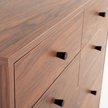 Elliot 7 Drawer Tallboy, Walnut