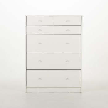 Elliot 7 Drawer Tallboy, White