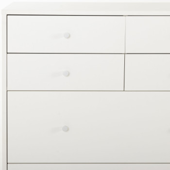 Elliot 7 Drawer Tallboy, White
