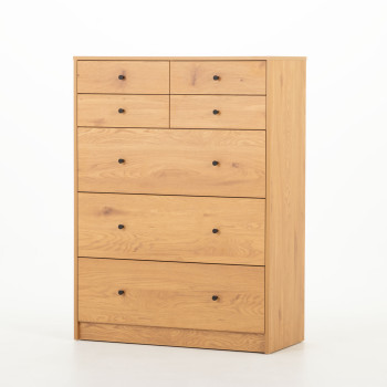 Elliot 7 Drawer Tallboy, Wild Oak
