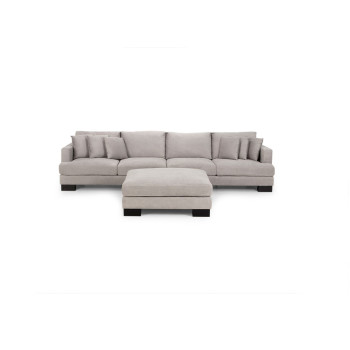 Allessa Ottoman, Light Grey