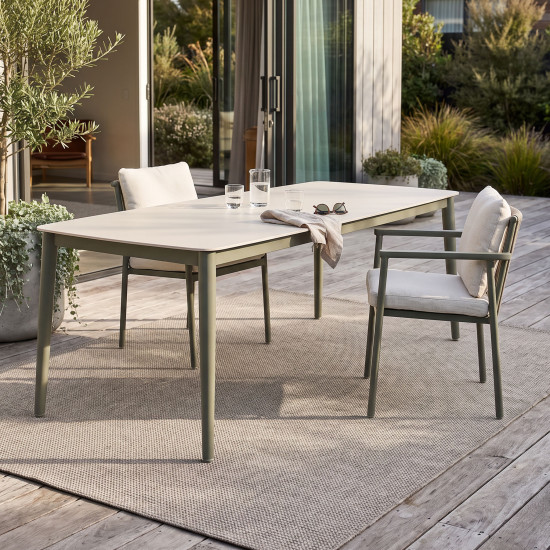Como Outdoor Dining Table - W180, Green