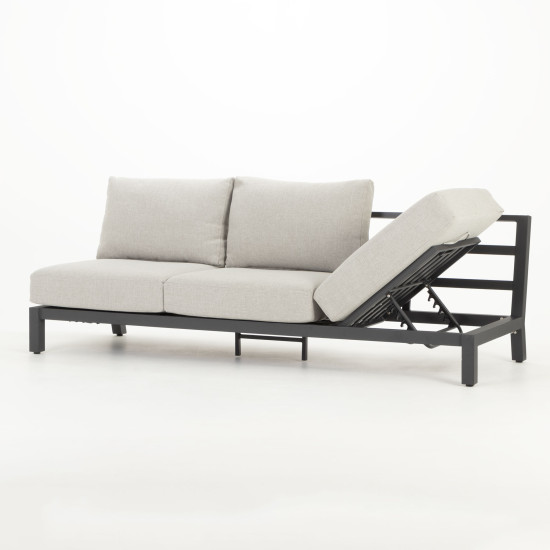 Catalina Outdoor 3 Seater Sunlounger, Gunmetal