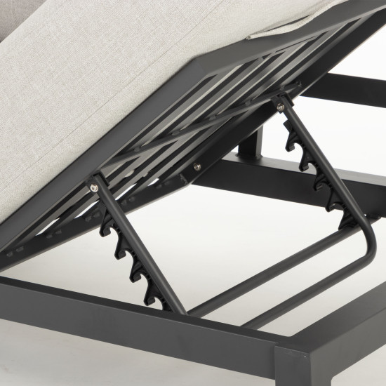 Catalina Outdoor 3 Seater Sunlounger, Gunmetal