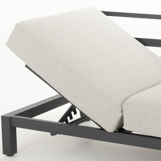 Catalina Outdoor 3 Seater Sunlounger, Gunmetal