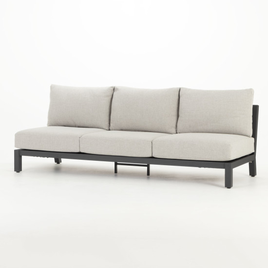 Catalina Outdoor 3 Seater Sunlounger, Gunmetal