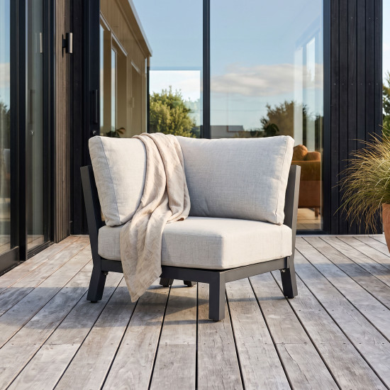 Catalina Outdoor Modular Corner Seat, Gunmetal