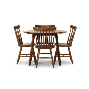 Woodwall 5 Piece Dining Set - W75, Dark
