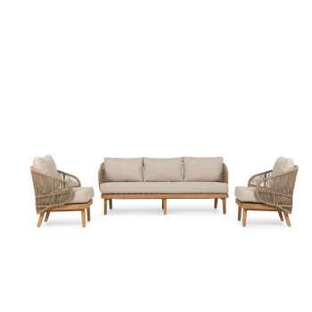 Aegina 3 Piece Outdoor Lounge Set