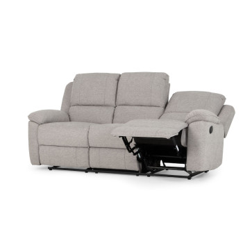 Aiden 3 Seater Recliner + 2 Seater Recliner, Light Grey