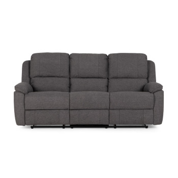 Aiden 3 Seater Recliner + 2 Recliner Chairs, Dark Grey