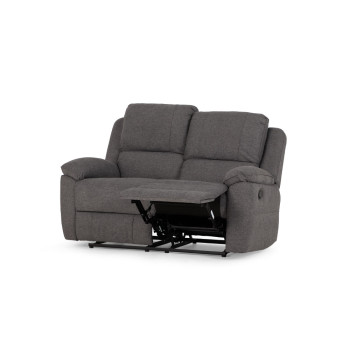 Aiden 2 Seater Recliner + 2 Recliner Chairs, Dark Grey