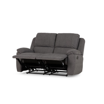 Aiden 2 Seater Recliner + 2 Recliner Chairs, Dark Grey